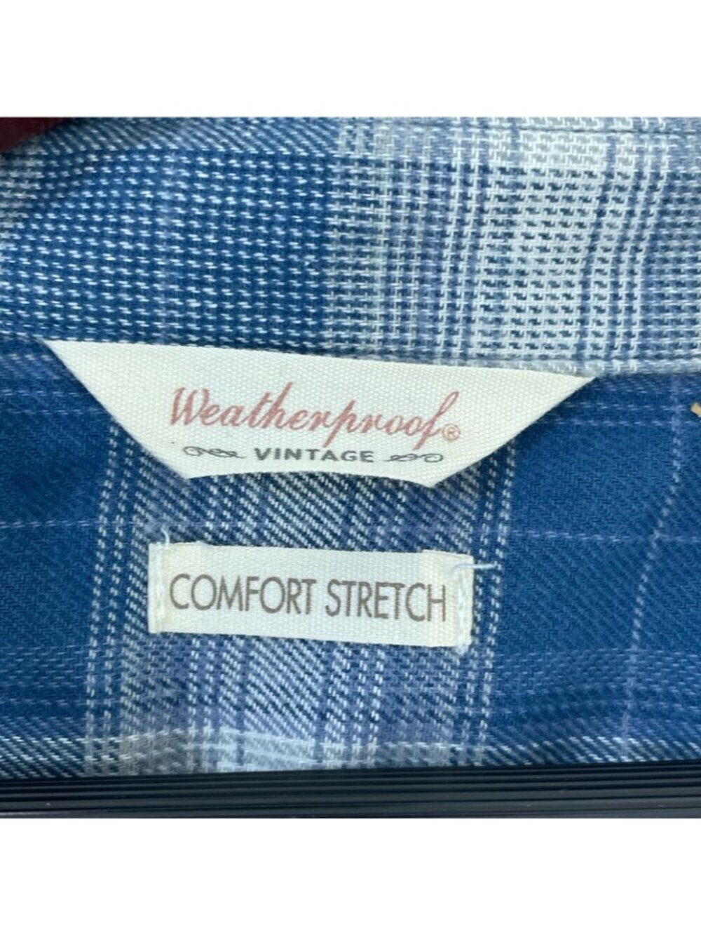 NWT Weatherproof Vintage Women's XL Blue Plaid Flannel Button-Up Shirt C0720 - Picture 7 of 12